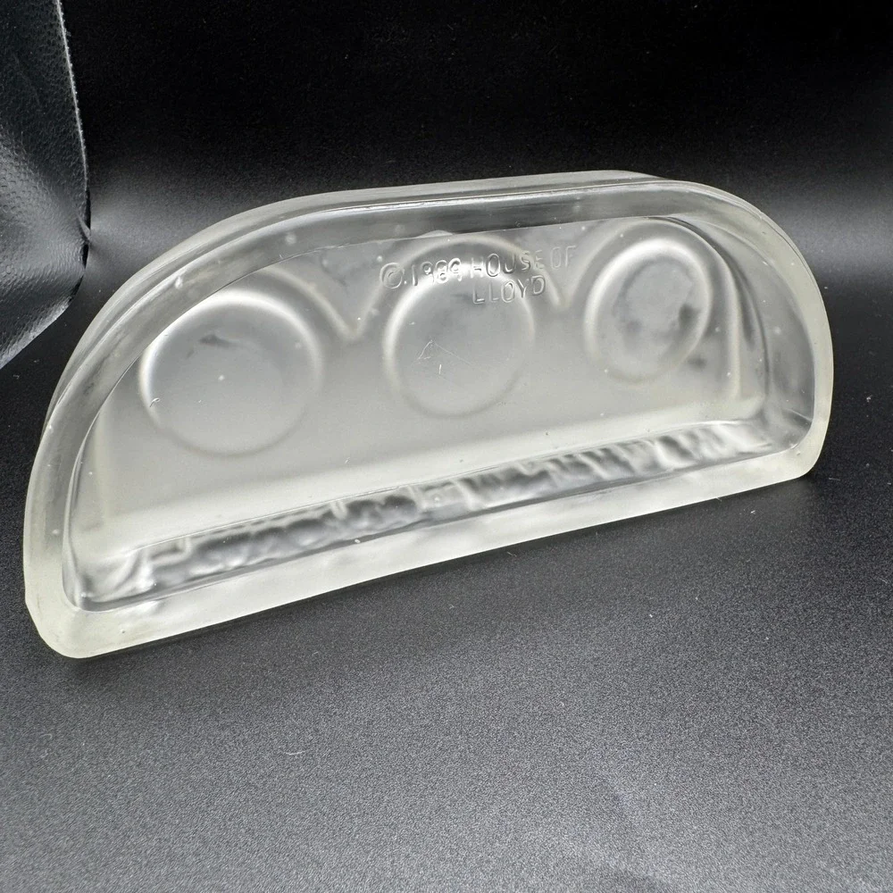 House of Lloyd‎ Vtg. Frosted Crystal Glass Village House Tea Light Candle Holder
